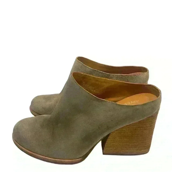 KORK-EASE Challis Women’s Mustang Gray Suede Chunky Heel Mules 10 M/ 42 - Picture 6 of 12